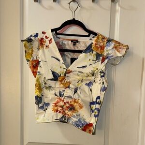Express Floral V-Neck Women's crop Top